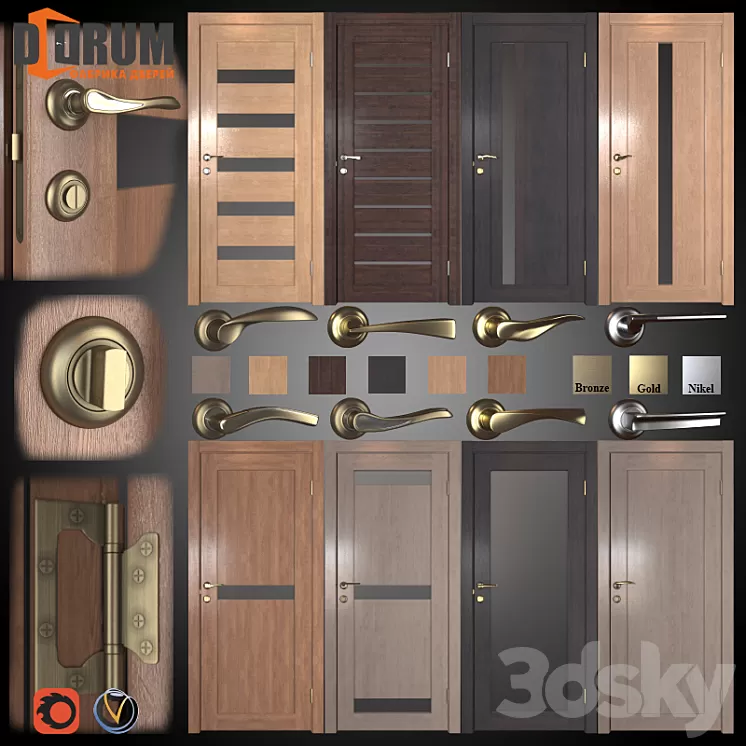8 doors (6 colors) + 8 handles (3 colors)