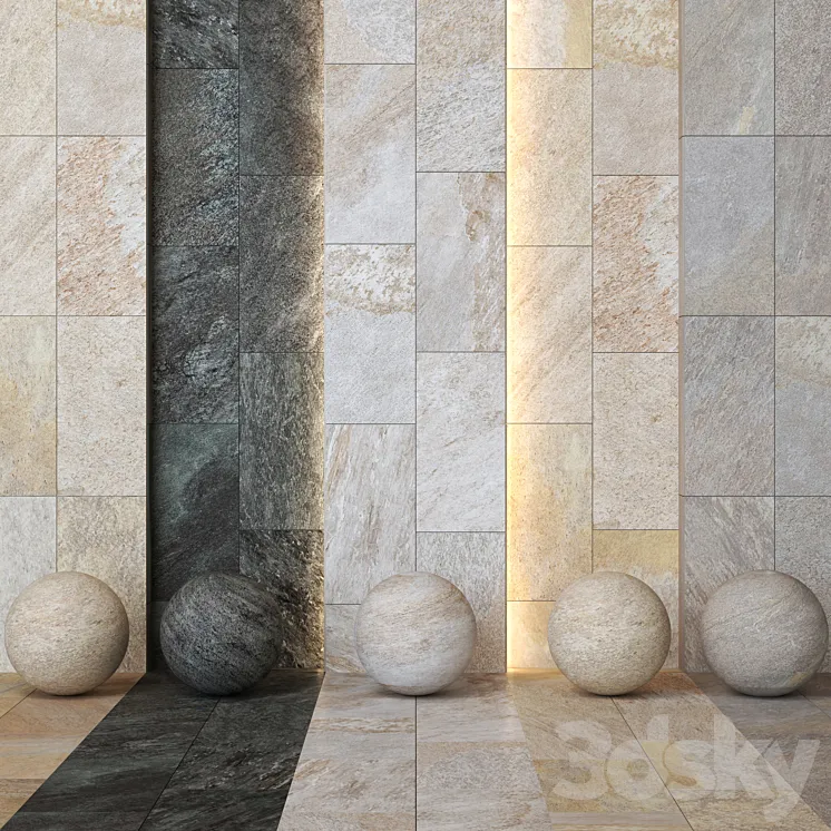 8 in 1 Keope Percorsi Quartz Pack Textures - vol 1 3D Model Free