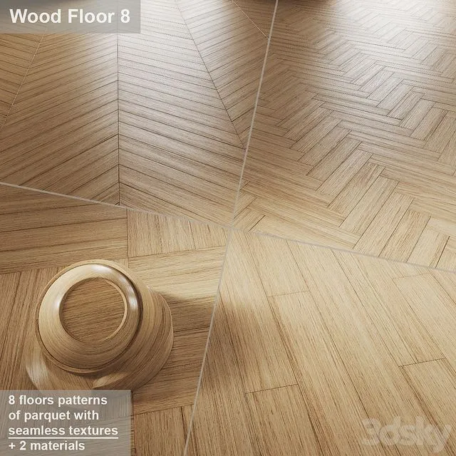 8 variants of parquet layout # 7 3D Model