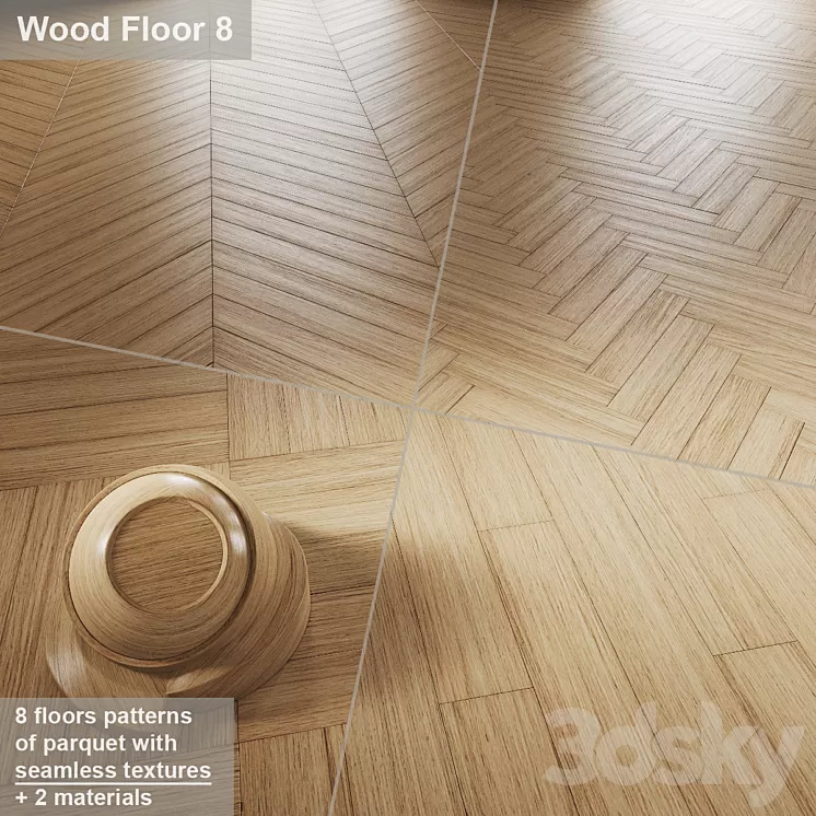 8 variants of parquet layout # 7 3D Model Free