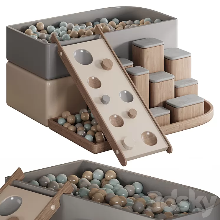 80 Children's playground 3D Model Free