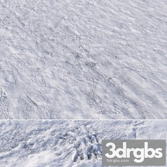8k Seamless Material Snow Square 03 3D Model Download
