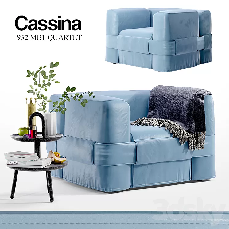 932 MB1 QUARTET Cassina 3D Model