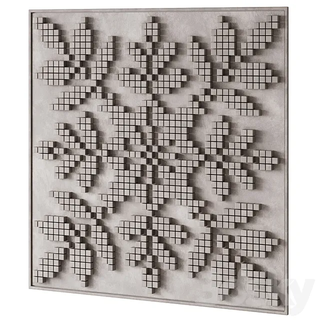 96 Decorative Wall Art Mosaic 3D Model