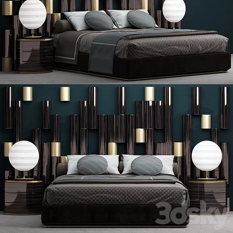 A bed of my design dashboards 3D Model