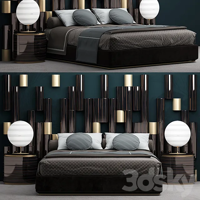 A bed of my design dashboards 3DModel