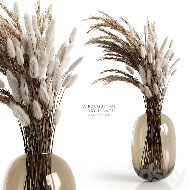 A bouquet of dry plants 3D Model Free