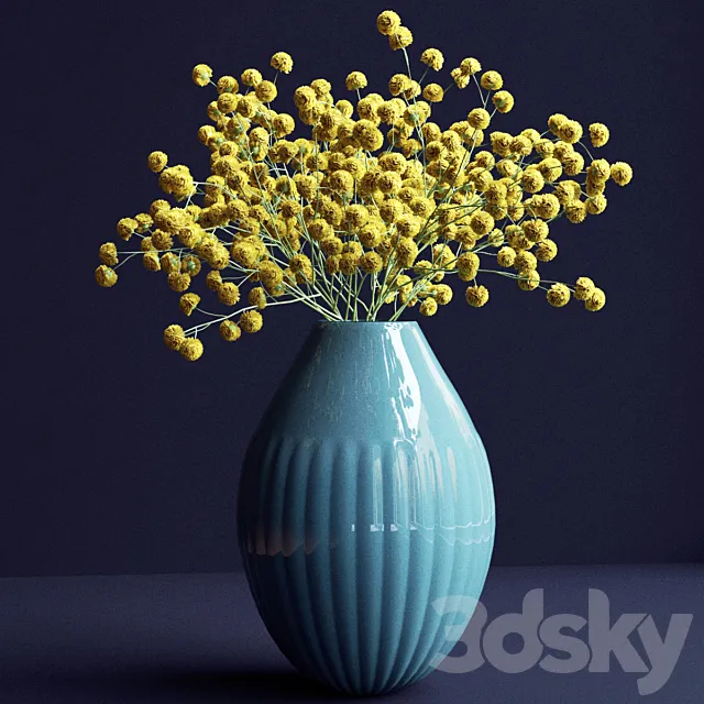 A bouquet of flowers in a vase 17 3DModel