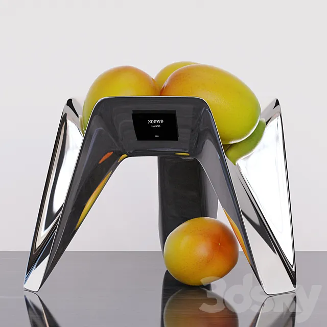a bowl of fruit in the style of hi-tech Free Download