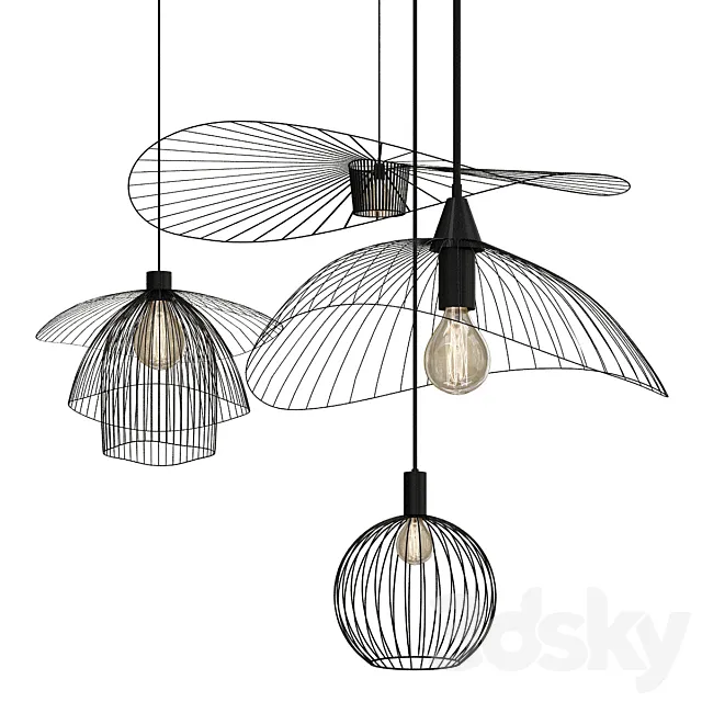 A Bunch of Chandeliers 3DModel