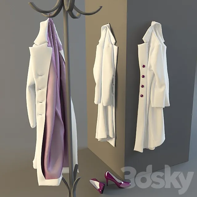 a coat on a hanger 3DModel