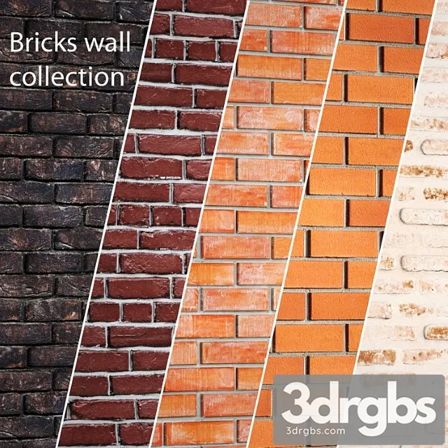 A Collection Of Brick Walls 2 Masonry Clinker Decorative Brown Loft Panel Masonry 3D Model Free