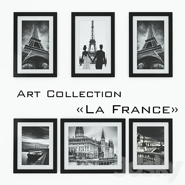 A collection of photo-paintings La France 3DModel
