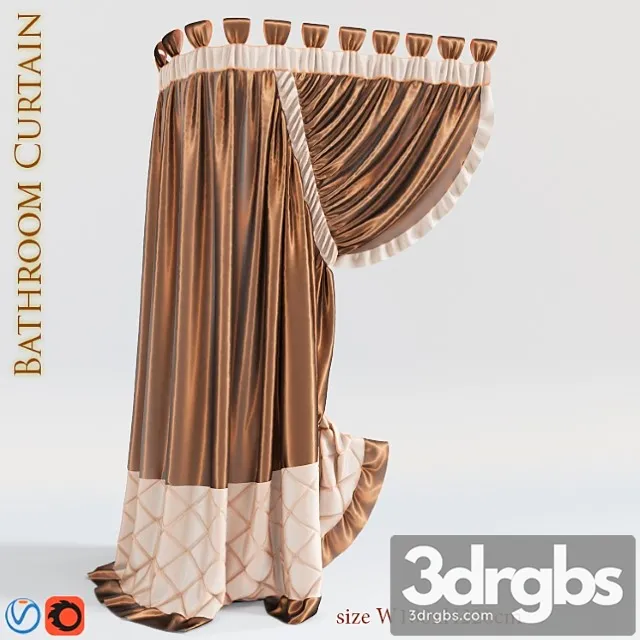 A Curtain in the Bathroom 3D Model Free