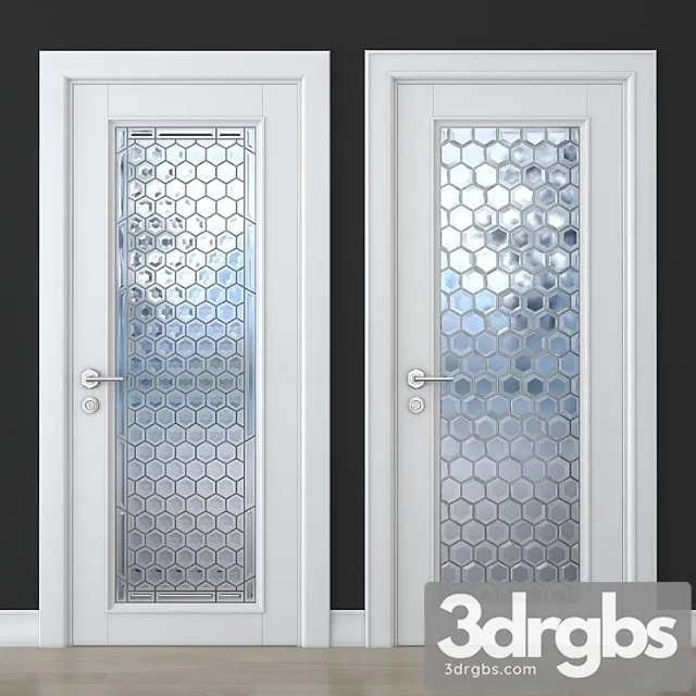 A door with a stained-glass window