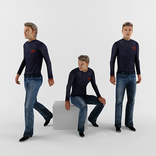 A man in a sweater 3DModel