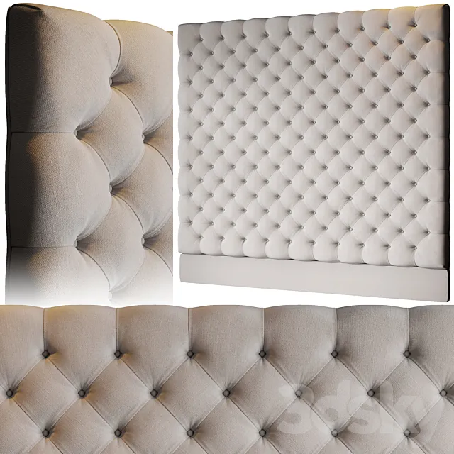 A Minimoon Cliveden Upholstered Headboard 3D Model