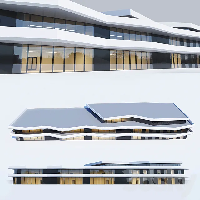 A public building. 3D Model