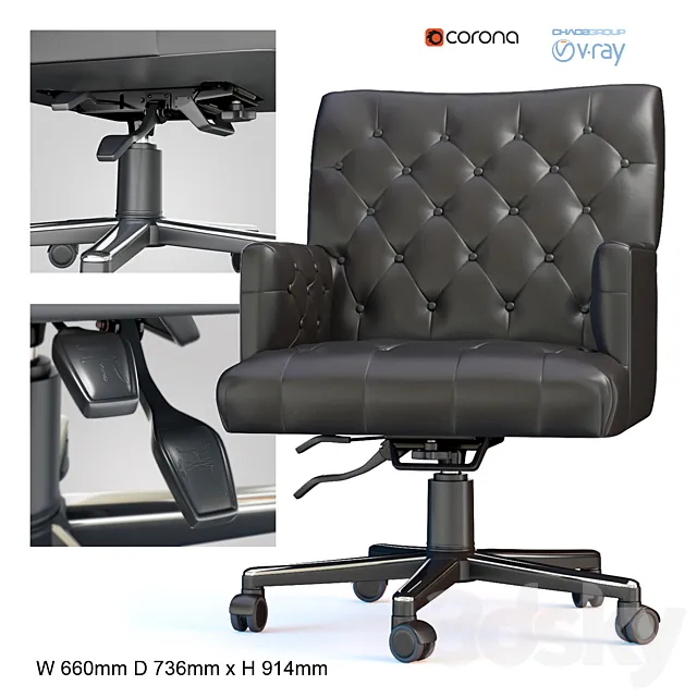 A.Rudin armchair No762 3D Model