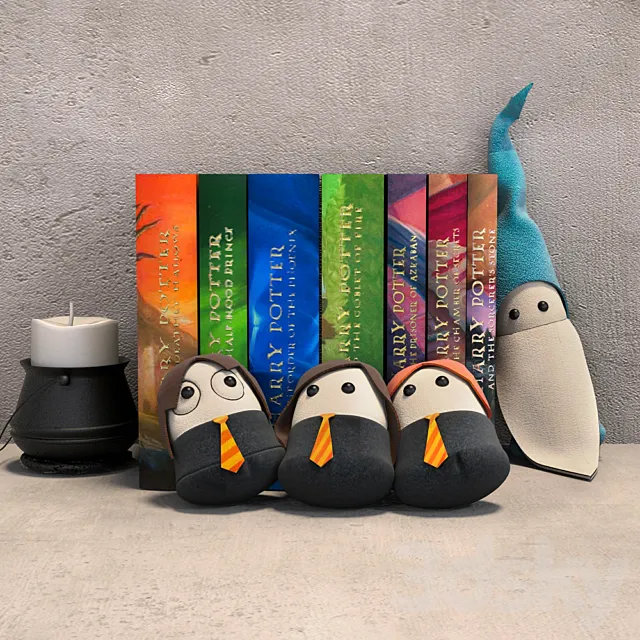 A series of books about Harry Potter 3DModel