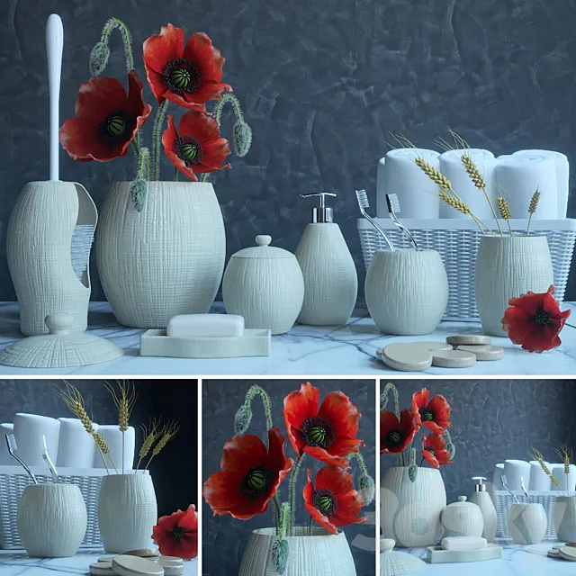 A set of bathroom accessories Carla D from Primanova 3D Model