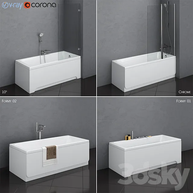A set of baths Ravak set 13 (10 °. Chrome. Formy 01. Formy 02) Free Download