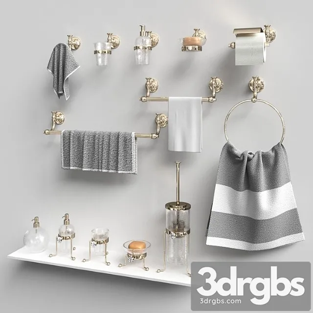 A Set Of Brilla Gold Gaia Mobili 3D Model Free