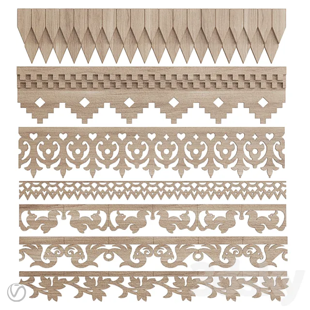 A set of carved platbands (friezes.1) Free Download