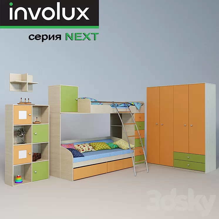 A set of children's furniture INVOLUX (series NEXT) 3D Model