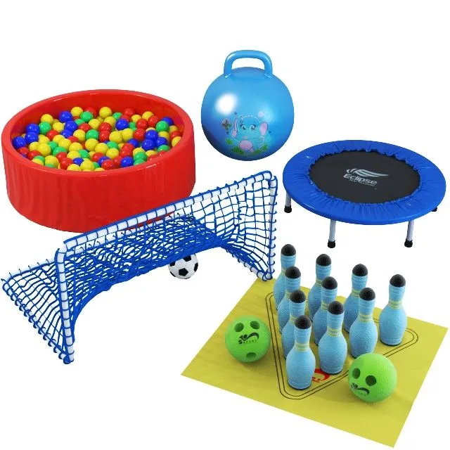 A set of children’s sports equipment 3D Model