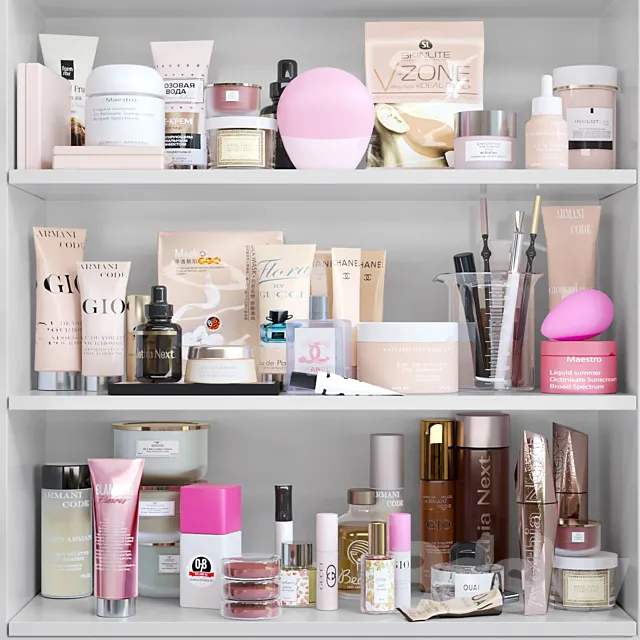 A set of cosmetics for beauty salons. Make up 3D Model