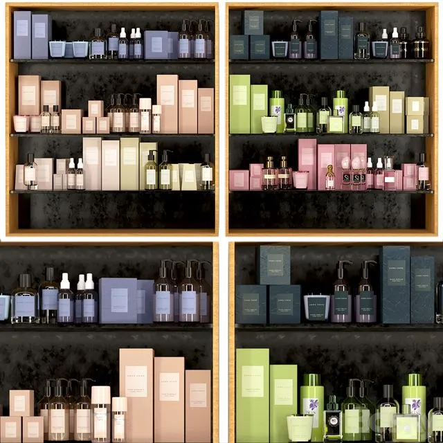 A set of cosmetics in Zara 3D Model