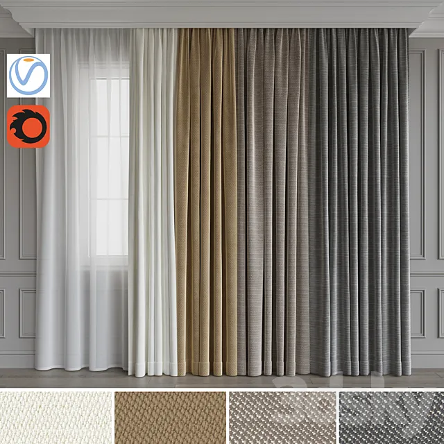 A set of curtains 13 3DModel