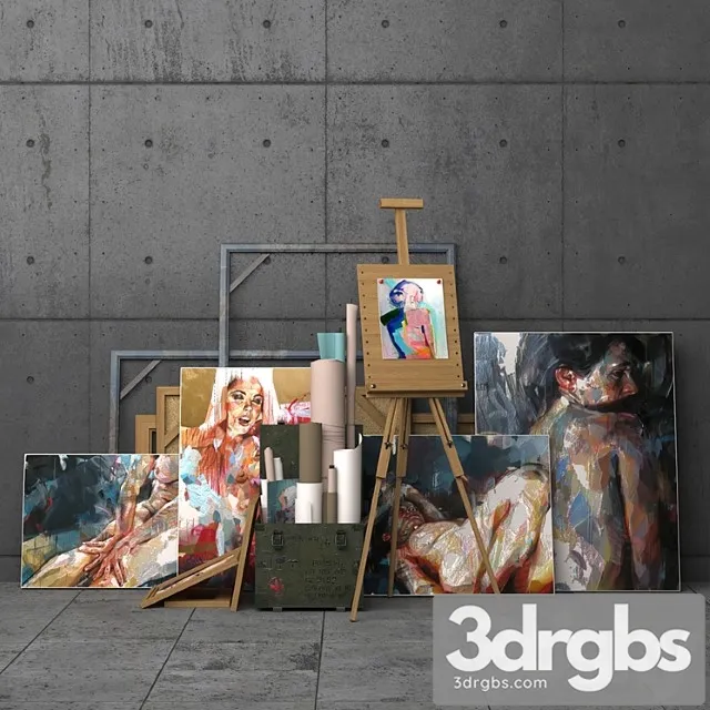 A Set Of Decorative Elements 3D Model Free