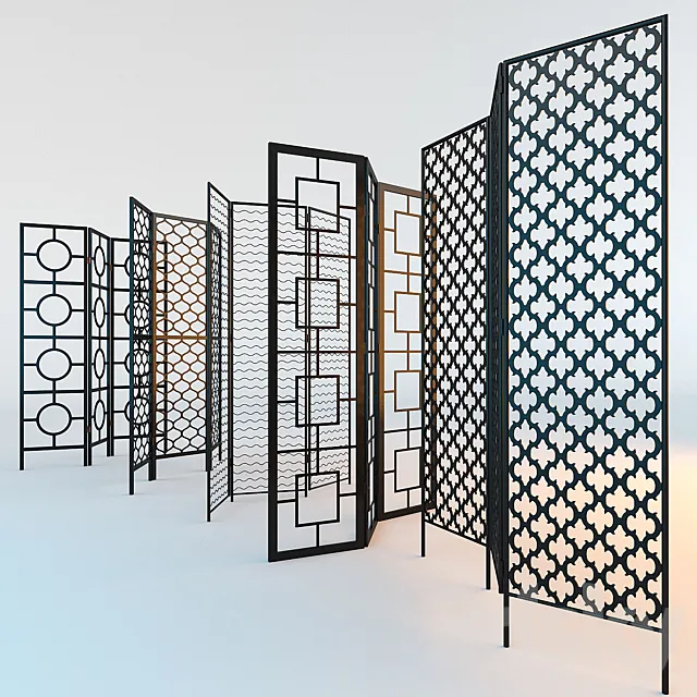 A set of decorative screens 3DModel