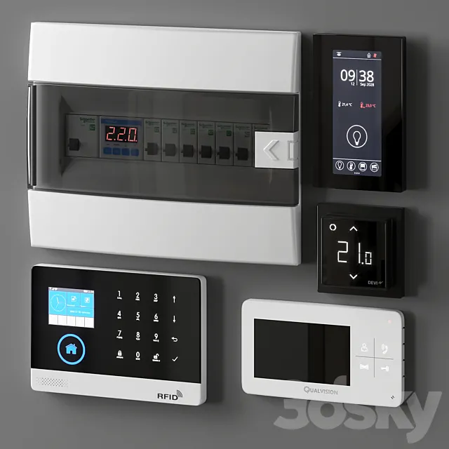 A set of electrical equipment for corridor 2 3D Model