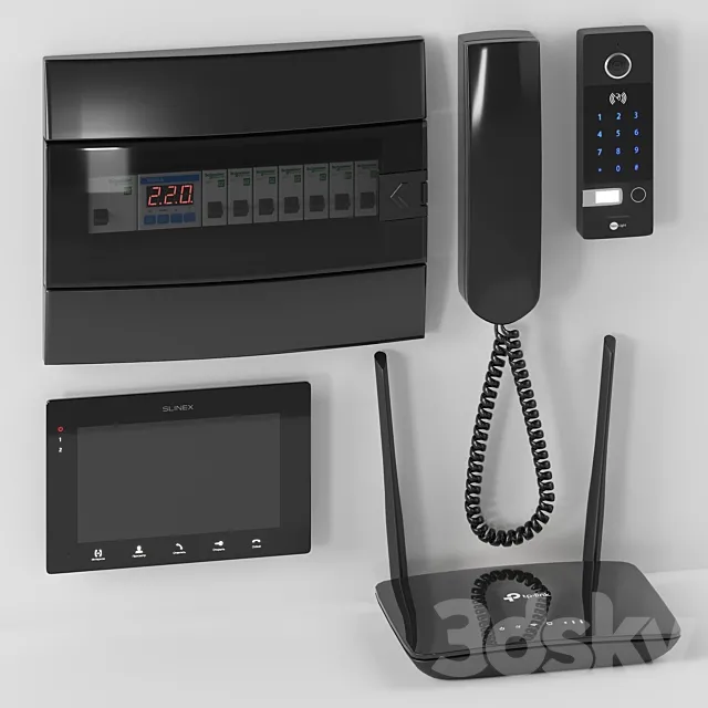 A set of electrical equipment for the corridor 3DModel