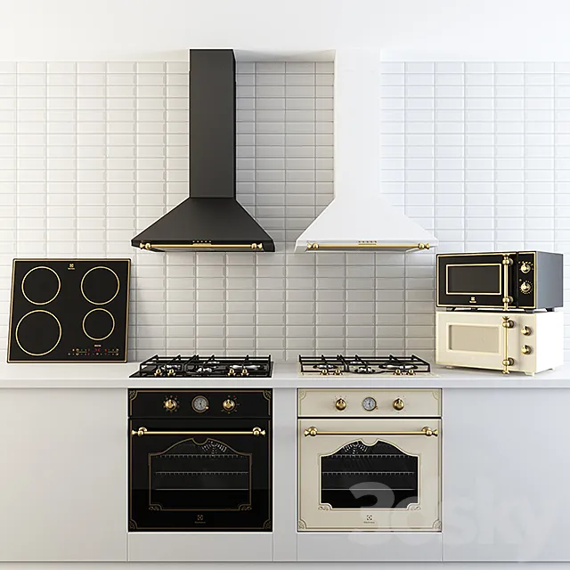 A set of Electrolux kitchen appliances 3DModel