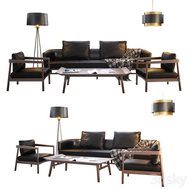 A set of furniture from MACCHIATO FURNITURE COMPANY 3D Model