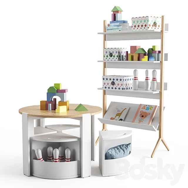 A set of items for the nursery from crate & kids 3DModel