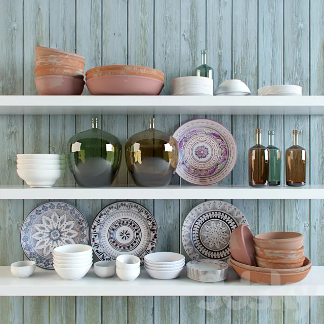 a set of kitchen 3D Model