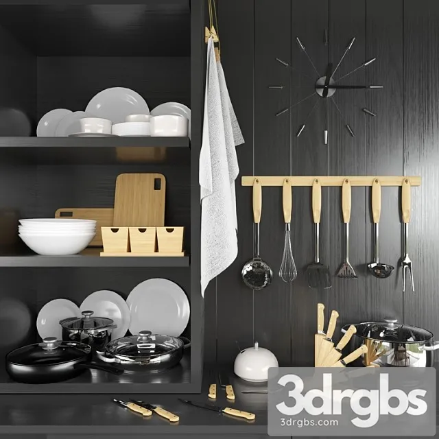 A Set Of Kitchen 3D Model Free