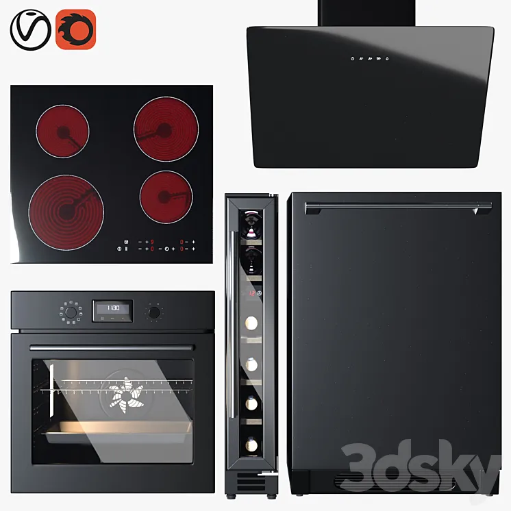 A set of kitchen appliances from IKEA and Innocenti # 2 3D Model Free