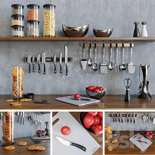 A set of kitchen utensils Robert Welch 3D Model