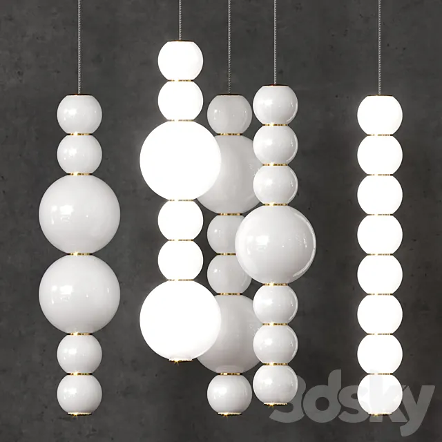 A set of lamps_Formagenda_PEARLS DOUBLE 3D Model