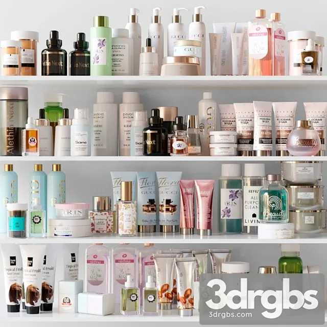 A set of luxury cosmetics for beauty salons. make up 3D Model Free