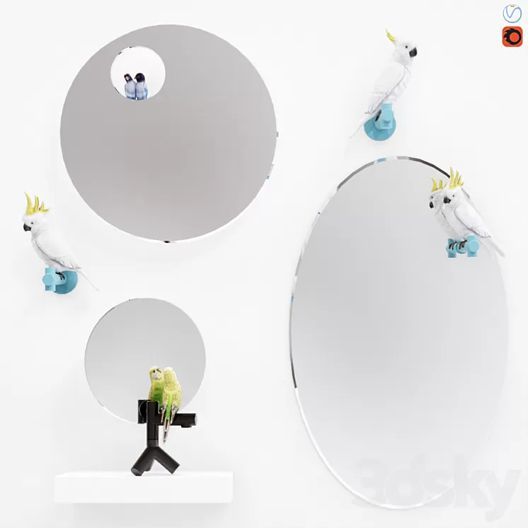 A set of mirrors "The Parrot Party"