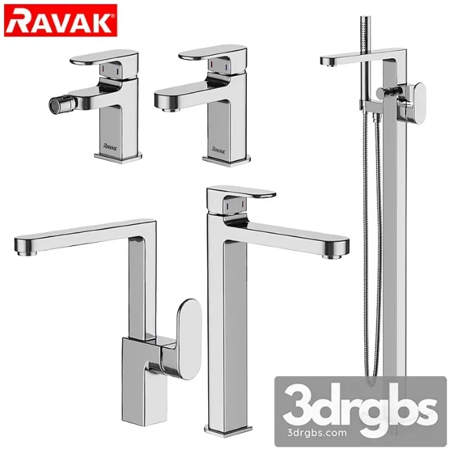 A Set of Mixers Ravak Chrome Set 09 3D Model Download