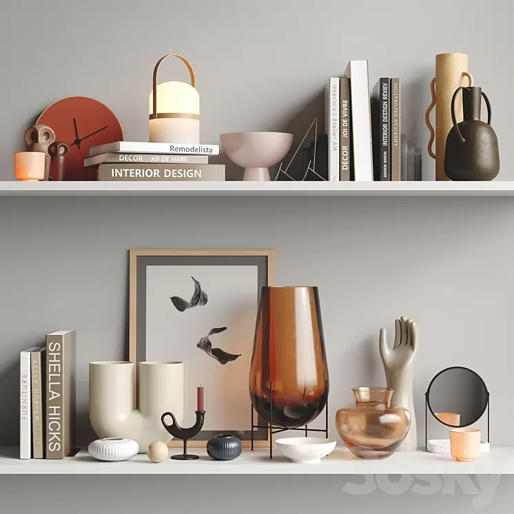 A set of modern decor 3D Model