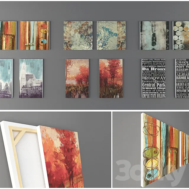 A set of pictures 3D Model